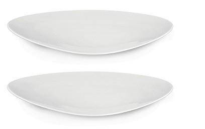 COLOMBINA - zestaw 2 białych talerzy deserowych ALESSI