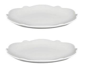 DRESSED - zestaw 2 białych talerzyków deserowych ALESSI