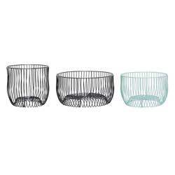 Zestaw koszy metalowych 3szt HUBSCH