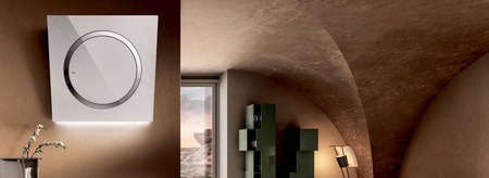 OM AIR WH/F/75 okap naścienny - białe szkło ELICA