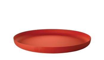 JM14/35 - czerwona taca z tłoczeniami 35cm ALESSI