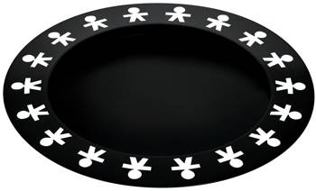 GIROTONDO - okrągła czarna taca z płaskim rantem 40 cm ALESSI