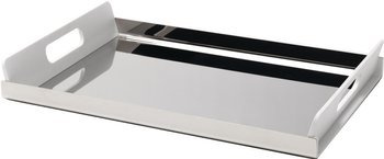 VASSILY - biała taca z uchwytami 45x30 cm ALESSI