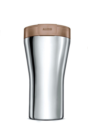 CAFFA - brązowy kubek termiczny ALESSI