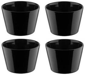 TONALE - zestaw czarnych filiżanek do espresso dla 4 osób ALESSI