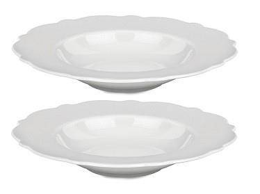 DRESSED - zestaw 2 białych talerzy do zupy ALESSI