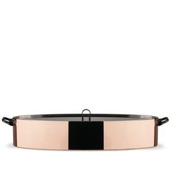 LA CINTURA DI ORIONE - stalowo-miedziana brytfanna do ryb z pokrywką ALESSI