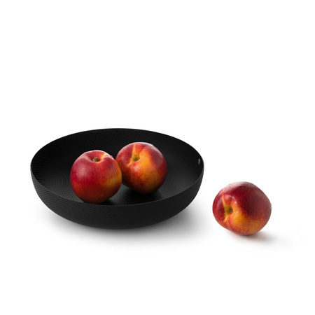 TEXTURE - czarna misa na owoce 21 cm ALESSI