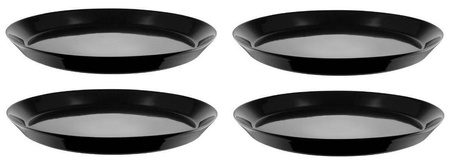 TONALE - zestaw 4 czarnych talerzy obiadowych ALESSI