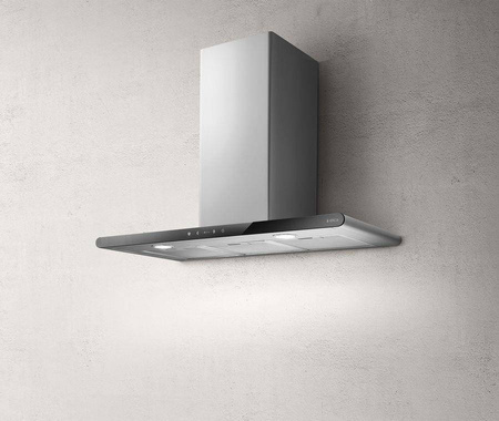 GALAXY BLIX/A/80 okap naścienny - stal nierdzewna + czarne szkło ELICA