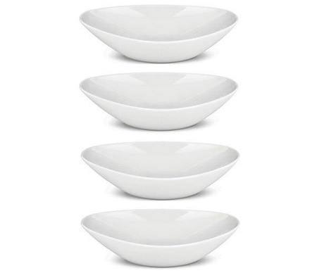 COLOMBINA - zestaw 4 białych talerzy głębokich ALESSI