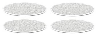 DRESSED - zestaw spodków filiżanek do espresso dla 4 osób ALESSI