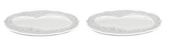 DRESSED - zestaw 2 białych talerzy śniadaniowych ALESSI