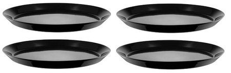 TONALE - zestaw 4 czarnych talerzy deserowych ALESSI