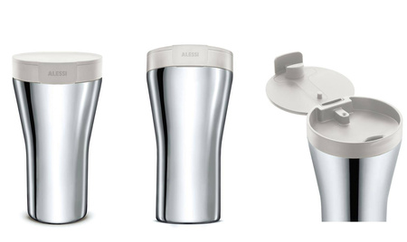 CAFFA - biały kubek termiczny ALESSI