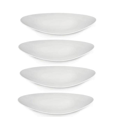 COLOMBINA - zestaw 4 białych talerzy obiadowych ALESSI