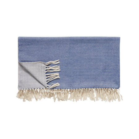 Pled OFFWHITE- niebieski/biały 140x200 HUBSCH