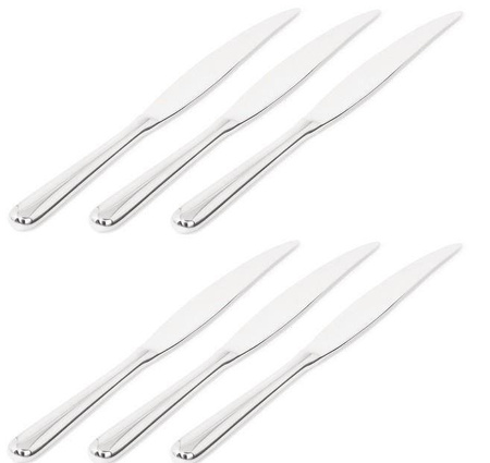 CACCIA - zestaw 6 noży stołowych z jednego kawałka stali ALESSI