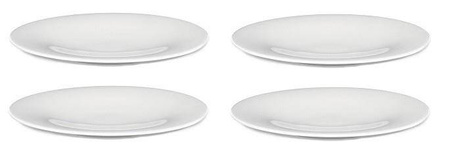 KU - zestaw 4 białych talerzyków deserowych ALESSI