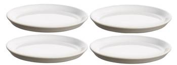 TONALE - zestaw 4 małych jasnoszarych talerzy deserowych ALESSI