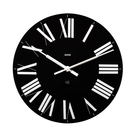 FIRENZE - czarny zegar ścienny ALESSI